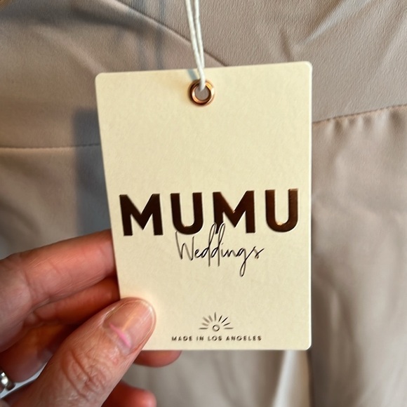 Show Me Your Mumu Zurich Knot Gown ~ Show Me The Ring Stretch Crepe size xs - Picture 3 of 6